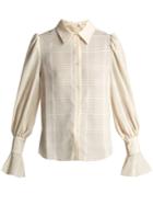 See By Chloé Checked Flared-cuff Shirt