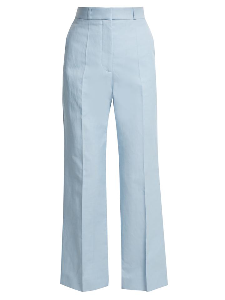 Stella Mccartney Straight-leg Cotton-blend Trousers