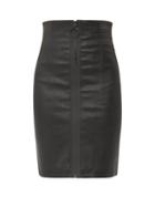 Matchesfashion.com Off-white - Zipped Leather Skirt - Womens - Black