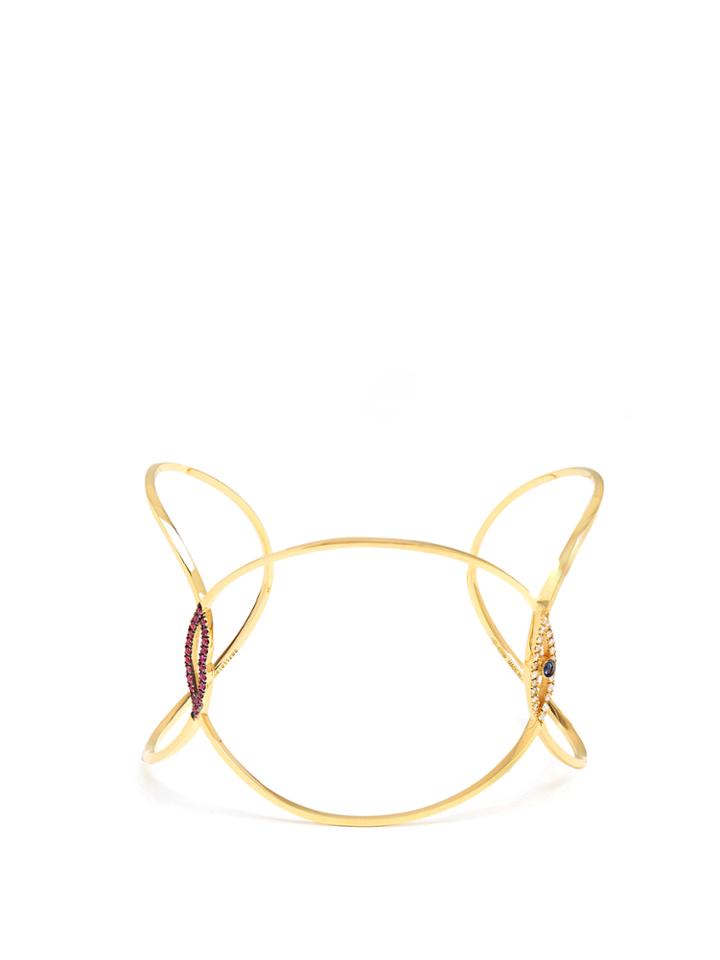 Delfina Delettrez Diamond, Ruby, Sapphire & Yellow-gold Cuff