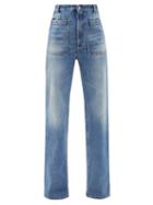 Matchesfashion.com Mm6 Maison Margiela - High-rise Patch-pocket Jeans - Womens - Denim