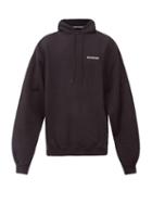 Matchesfashion.com Balenciaga - Dfil-print Cotton-jersey Hooded Sweatshirt - Mens - Black