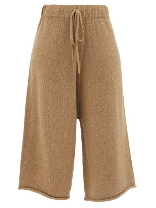 Lauren Manoogian - Miter Cropped Alpaca-blend Wide-leg Trousers - Womens - Camel