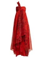 Etro Chennai One-shoulder Paisley-print Silk Dress