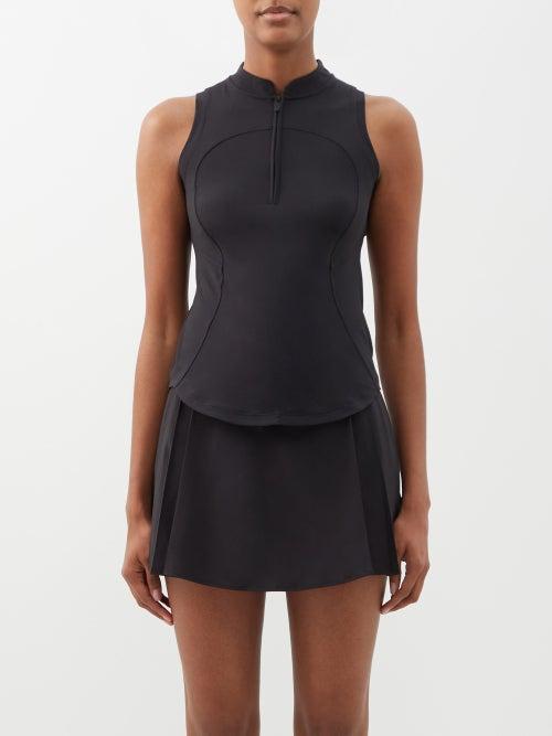 Lululemon - Zip-up Piqu-jersey Tank Top - Womens - Black