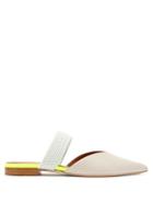 Matchesfashion.com Malone Souliers - Maisie Plait Strap Leather Loafers - Womens - Ivory Multi