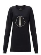 Matchesfashion.com Moncler + Rick Owens - Logo-print Cotton-jersey Long-sleeved T-shirt - Womens - Black
