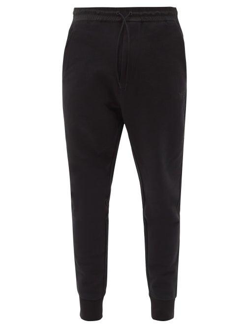 Matchesfashion.com Y-3 - Tapered-leg Cotton-jersey Track Pants - Mens - Black