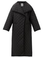 Matchesfashion.com Totme - Annecy Quilted Shell Coat - Womens - Black