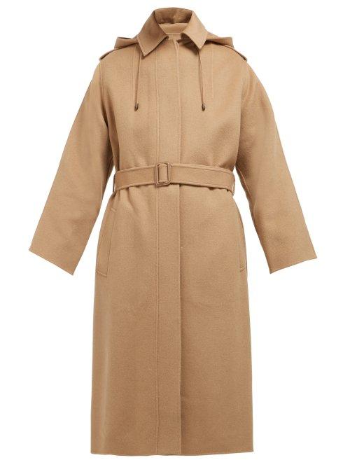 Matchesfashion.com Joseph - Carbon Feather Single Breasted Wool Blend Coat - Womens - Camel