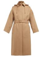Matchesfashion.com Joseph - Carbon Feather Single Breasted Wool Blend Coat - Womens - Camel