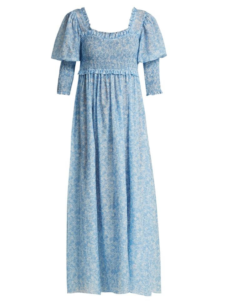 Ganni Floral-print Cotton Dress