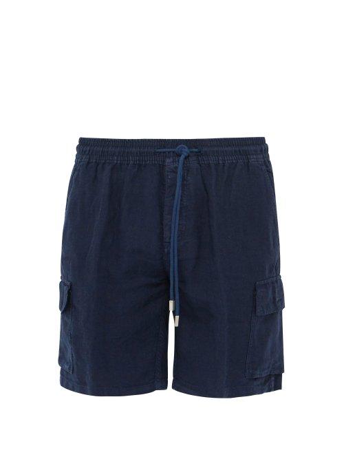 Matchesfashion.com Vilebrequin - Baie Linen Bermuda Shorts - Mens - Navy