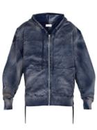Matchesfashion.com Faith Connexion - Tie Dye Zip Through Hooded Sweatshirt - Mens - Blue