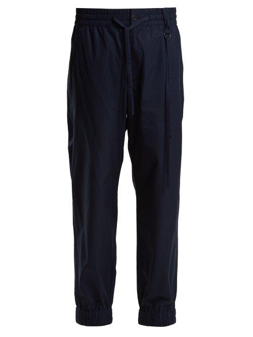 Matchesfashion.com Craig Green - Elasticated Waist Cotton Track Pants - Womens - Navy