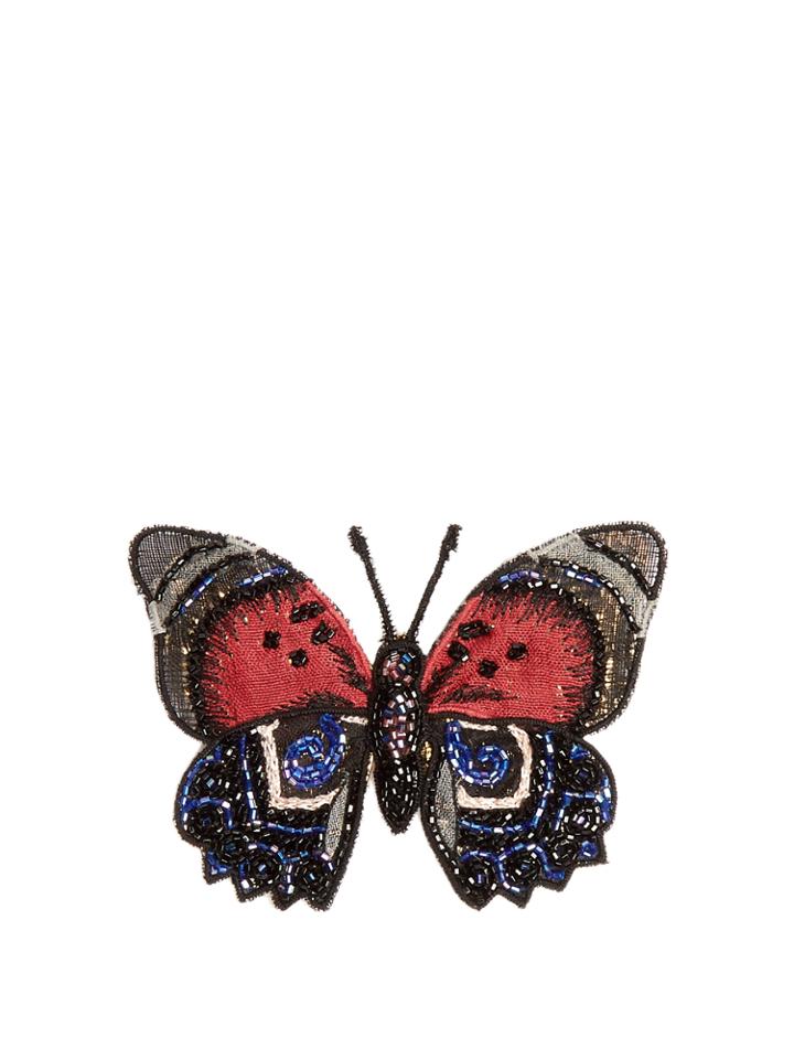 Dolce & Gabbana Embroidered-butterfly Brooch