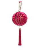Matchesfashion.com Rosantica By Michela Panero - Billie Beaded Tassel Drop Clutch Bag - Womens - Pink Multi