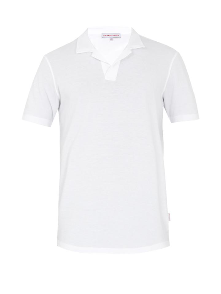 Orlebar Brown Massey Waffle Cotton Polo Shirt