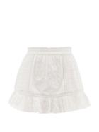Loveshackfancy - Baydar Embroidered Broderie-anglaise Cotton Skirt - Womens - Off White
