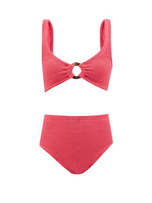 Hunza G - Nadine Crinkle-jersey Bikini - Womens - Fuschia