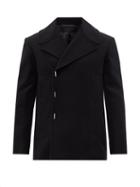 Givenchy - Asymmetric Single-breasted Felted-wool Peacoat - Mens - Black