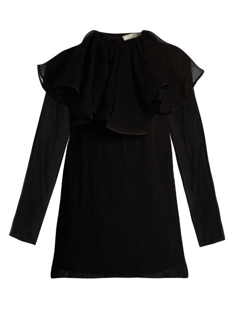 Nina Ricci Detachable-collar Silk-chiffon Blouse