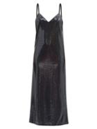 Dodo Bar Or - Hillie Sequinned-jersey Slip Dress - Womens - Black