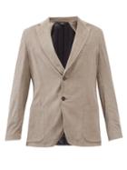 Brioni - Sea Island Cotton-corduroy Suit Jacket - Mens - Grey