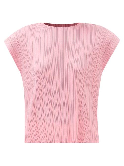 Pleats Please Issey Miyake - Technical-pleated Top - Womens - Pink
