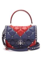 Matchesfashion.com Valentino - Candystud Quilted Leather Cross Body Bag - Womens - Red Navy