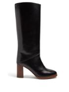 A.p.c. Violaine Block-heel Leather Knee-high Boots