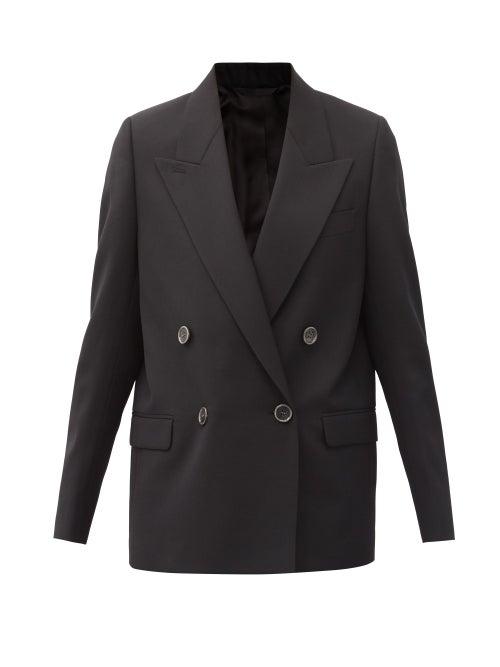 Matchesfashion.com Acne Studios - Double-breasted Grain-de-poudre Jacket - Womens - Black