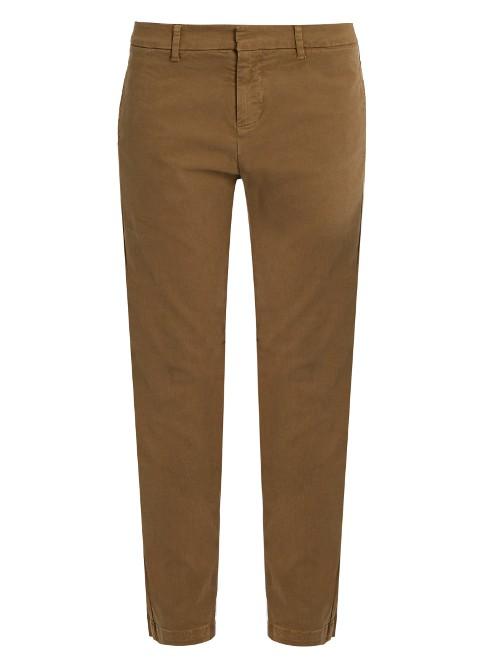 Nili Lotan Tel Aviv Stretch-cotton Twill Cropped Trousers