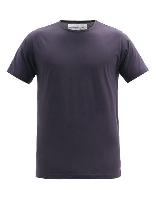 Matchesfashion.com Comme Des Garons Shirt - Crew-neck Cotton-jersey T-shirt - Mens - Navy