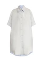 Mm6 By Maison Margiela Detachable-collar Coated-cotton Shirtdress