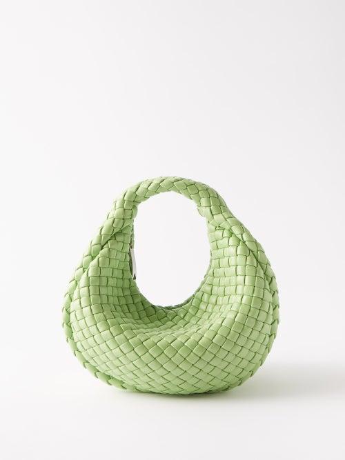 Bottega Veneta - Jodie Padded Intrecciato-leather Clutch Bag - Womens - Light Green