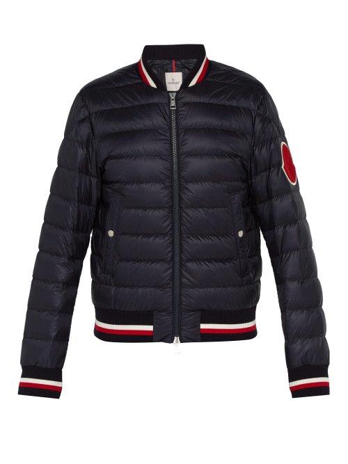 Matchesfashion.com Moncler - Deltour Down Filled Bomber Jacket - Mens - Navy