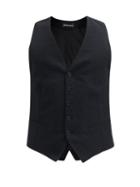 Matchesfashion.com Ann Demeulemeester - Layered Cotton-twill Waistcoat - Mens - Black White