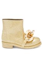 Jw Anderson - Chain Metallic-rubber Boots - Womens - Gold