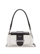 Matchesfashion.com Prada - Sidonie Two Tone Leather Shoulder Bag - Womens - White Black