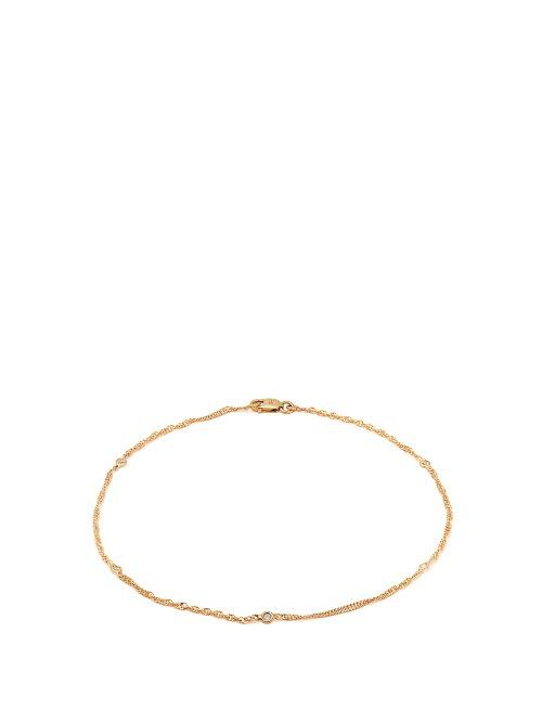 Matchesfashion.com Theodora Warre - Gold Plated Sterling Silver Chain Anklet - Womens - Gold