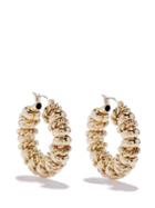 Laura Lombardi - Serena 14kt Gold-plated Hoop Earrings - Womens - Gold
