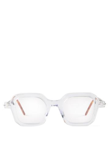Kuboraum - P4 Square Acetate Glasses - Mens - Clear