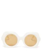 Ladies Accessories Lapima - Paula Oversized Square Acetate Sunglasses - Womens - White