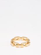 Shay - Deco Linked 18kt-gold Ring - Mens - Yellow Gold