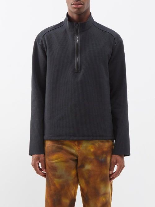 Affxwrks - Transit Half-zip Nylon-blend Sweater - Mens - Black