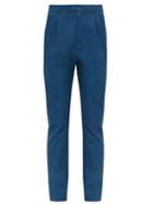 Matchesfashion.com Bless - Longpleat Cotton Slim Leg Trousers - Mens - Blue