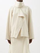 Lemaire - Asymmetric-front Cotton-blend Blouse - Womens - Beige