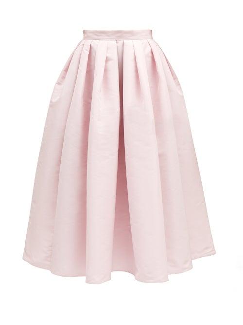 Alexander Mcqueen - Faille Midi Skirt - Womens - Light Pink