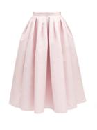 Alexander Mcqueen - Faille Midi Skirt - Womens - Light Pink
